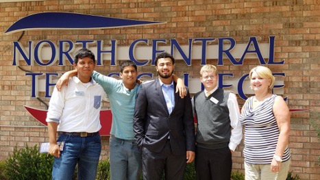Rodolfo Gomez and friends while attending NCTC.